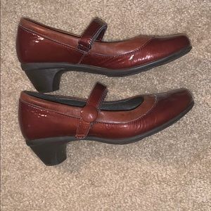 Maroon red Mary Jane shoes